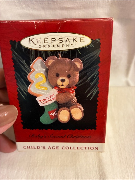 Hallmark Other - Hallmark Keepsake Baby's Second Christmas Teddy Bear Brown 1996